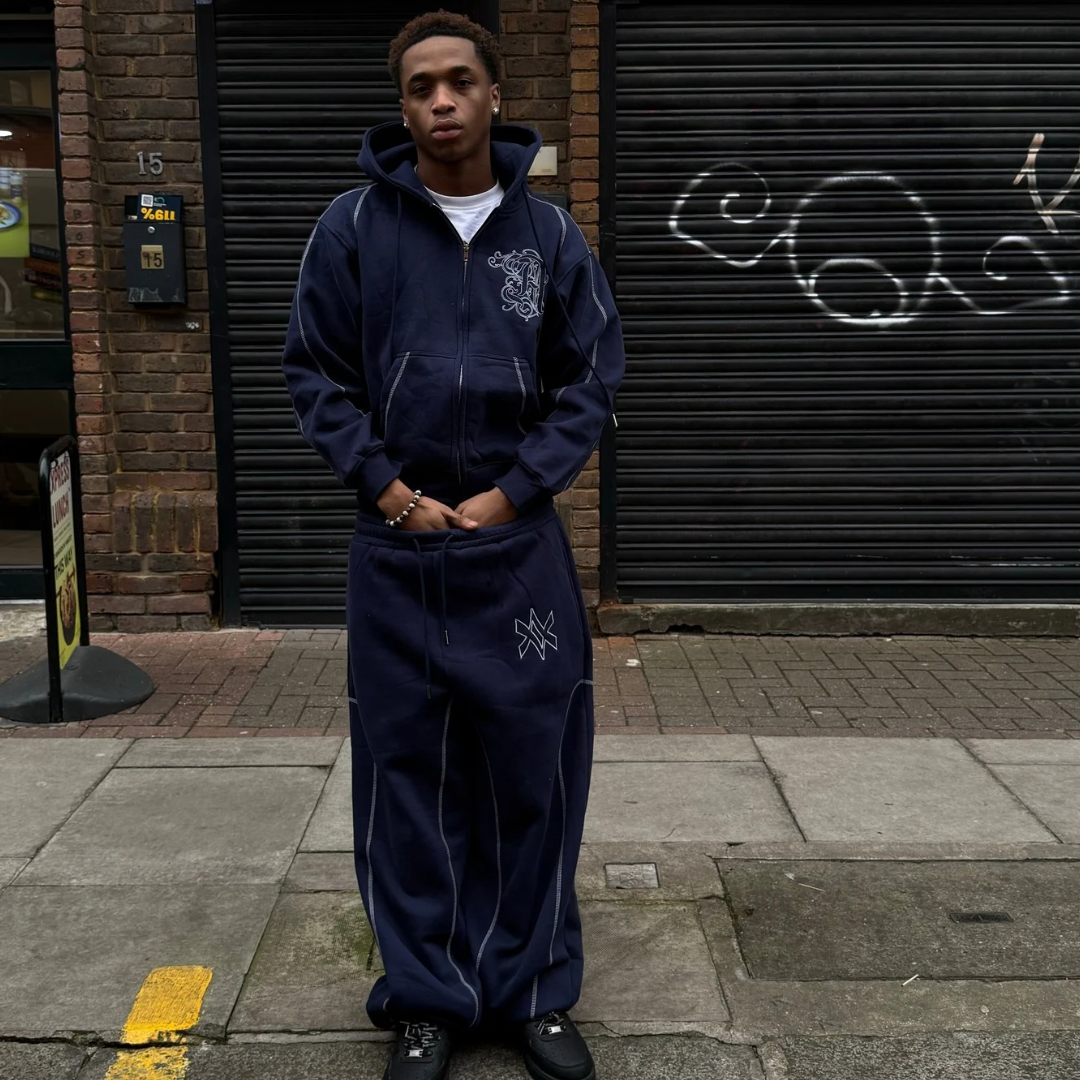 ZIP-HOODIE NAVY BLUE