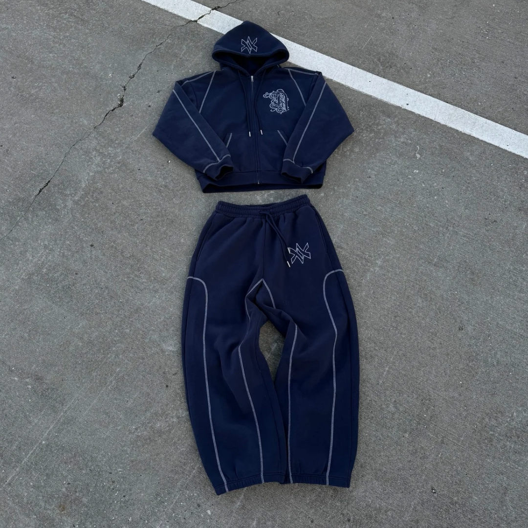 ZIP-HOODIE NAVY BLUE