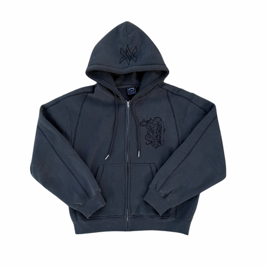 SWEAT À CAPUCHE ZIPPÉ GRIS ANTHRAZIT