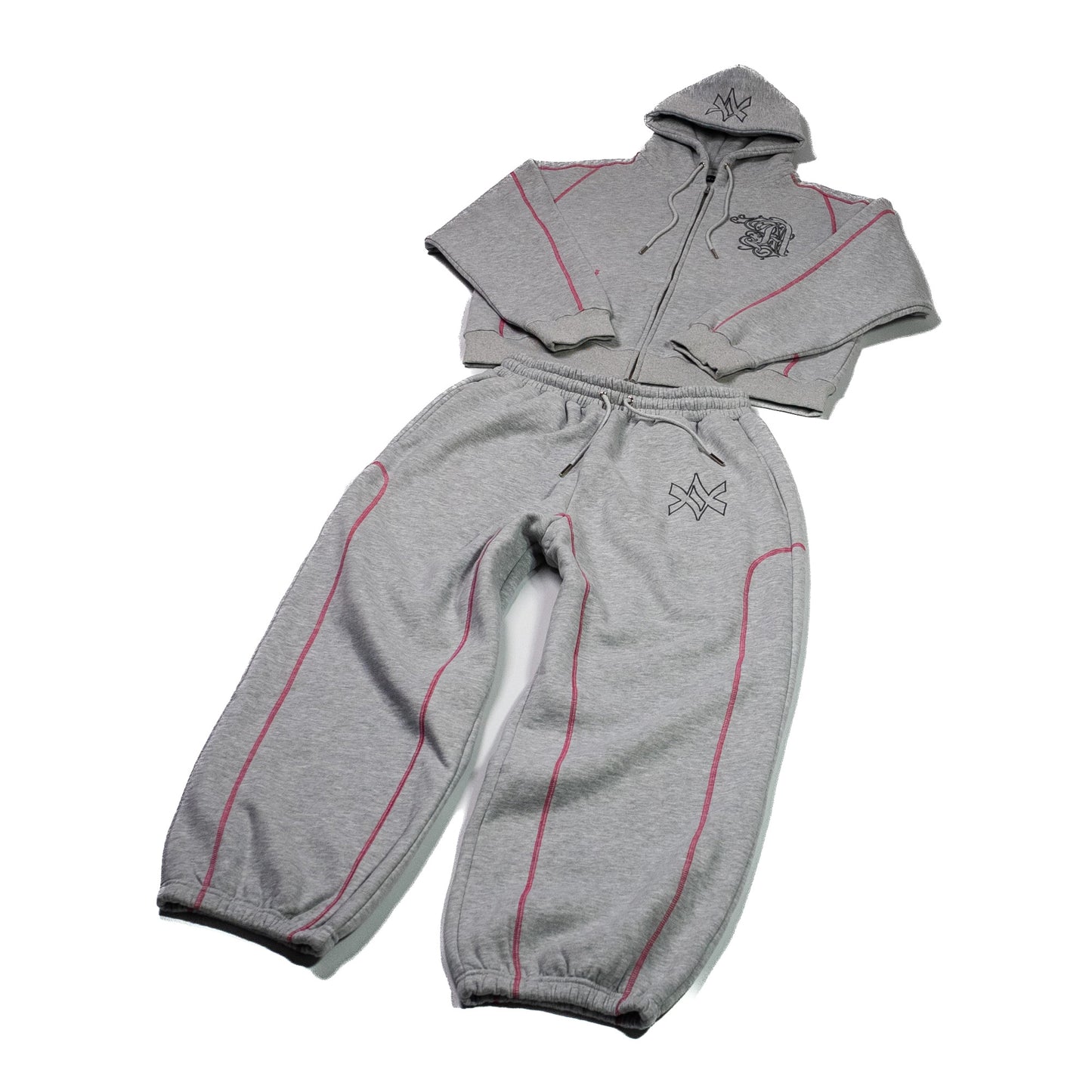 GREY / PINK — AVRUPA SEASON 3.0 TRACKSUIT PANTS