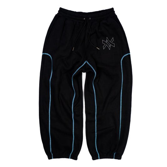 BLACK / BLUE — AVRUPA SEASON 3.0 TRACKSUIT PANTS